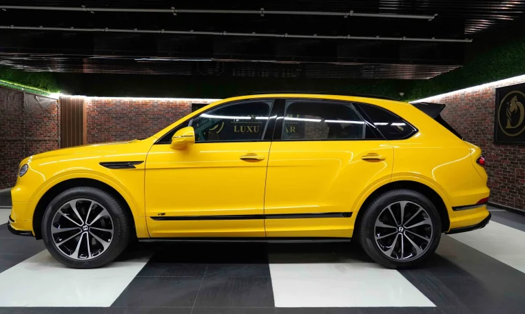 Bentley bentayga Yellow Exotic Car for sale in Dubai