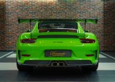 Porsche 911 GT3 RS in Green Super Car Dealership in Dubai