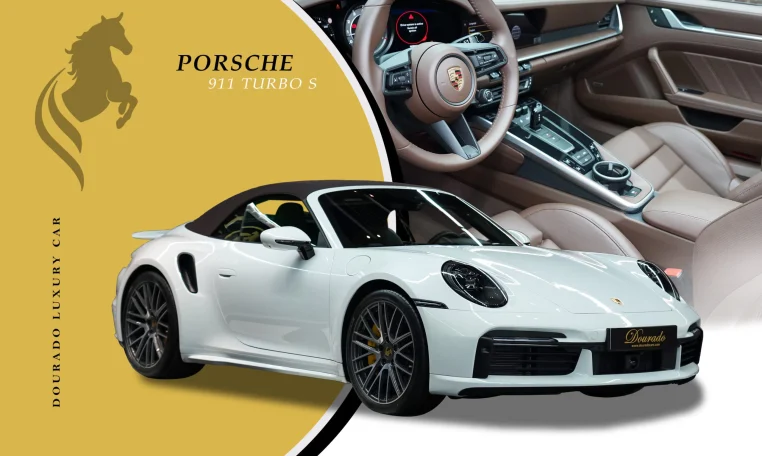 Porsche 911 Turbo S Cabriolet in white