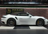 Porsche 911 Turbo S Cabriolet in white in UAE