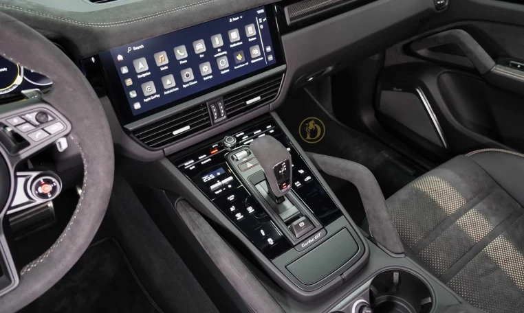 Porsche Cayenne Turbo GT Coupe in Arctic Grey Dealership in Dubai