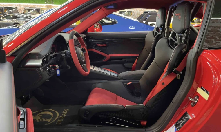 Porsche 911 GT2 RS Widow Maker in Red Super Car Dealership in Dubai