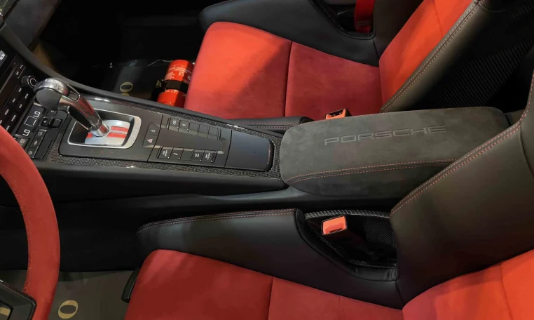 Porsche 911 GT2 RS Widow Maker in Red Luxury Car Dealership