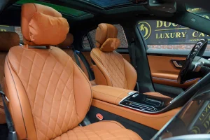 Mercedes S 580 4MATIC Interior Brown Super Car Dealership in UAE