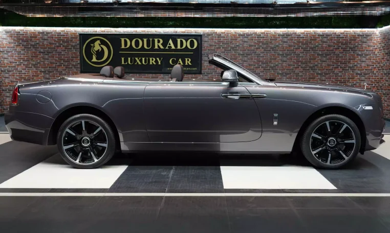 Buy Rolls Royce Dawn Black Badge exotic car in Dark Grey in Dubai