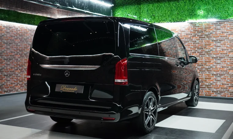 Mercedes-Benz V250 in Metalic Black Dealership in Dubai
