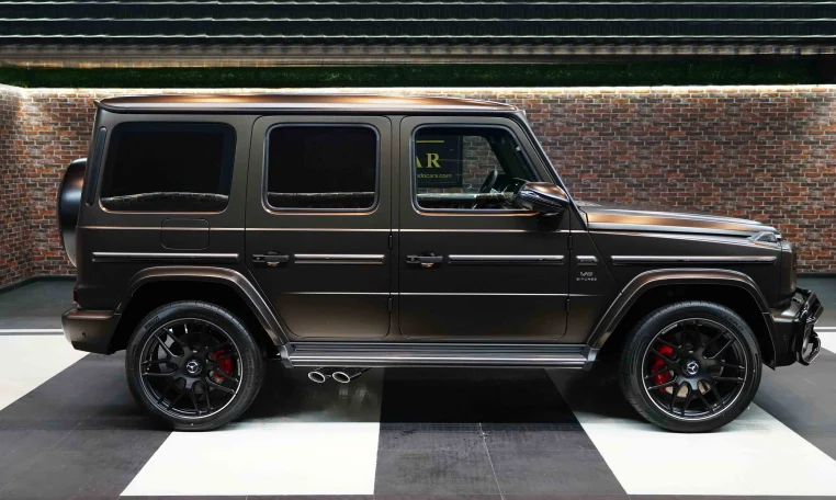 Mercedes G63 in Brown Matte Car Dealership in UAE