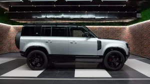 Land Rover Defender 110 P400 X Edition in Silver and black for sale in UAE