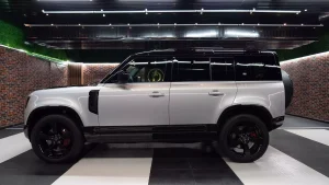 Land Rover Defender 110 P400 X Edition in Silver and black for sale in Dubai