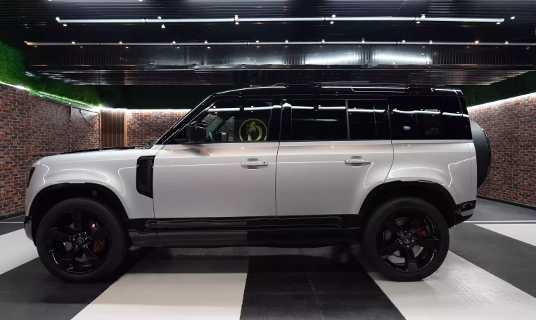 Land Rover Defender 110 P400 X Edition in Silver and black for sale in Dubai