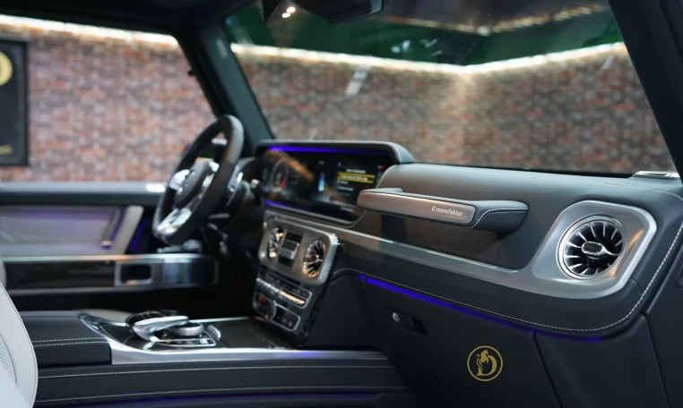 Mercedes G 63 AMG in White Car Dealership in UAE