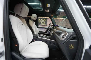Mercedes G 63 AMG in White Super Car Dealership in UAE
