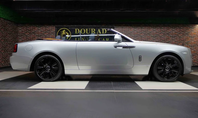 Rolls Royce Dawn in Silver Car Dealership in Dubai