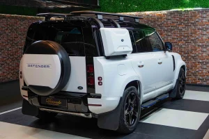 Land Rover Defender 110 P400 SE in White Exotic car for sale in Dubai