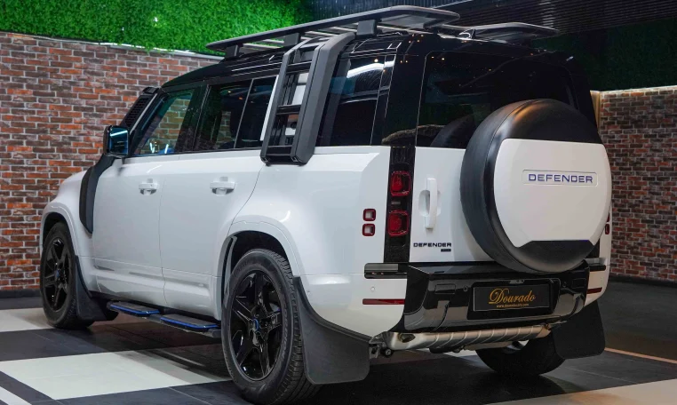 Land Rover Defender 110 P400 SE in White Luxury car for sale in Dubai UAE