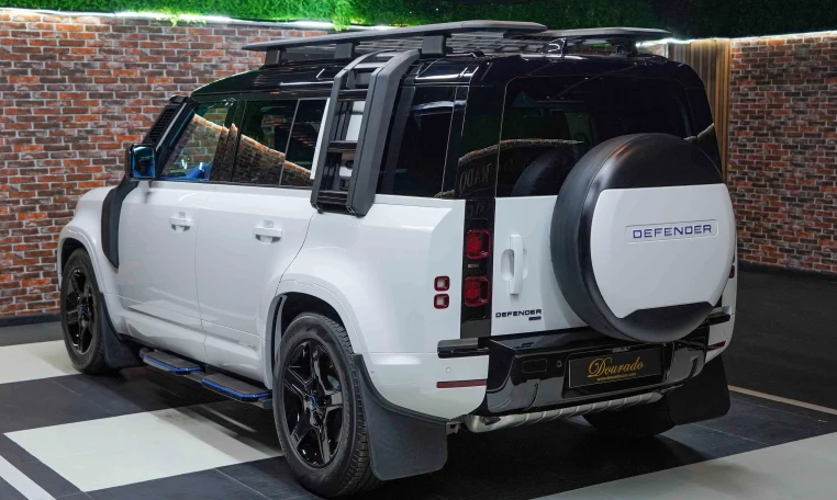 Land Rover Defender 110 P400 SE in White Luxury car for sale in Dubai