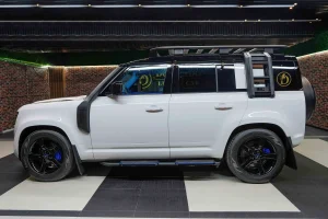 Land Rover Defender 110 P400 SE in White for sale in Dubai