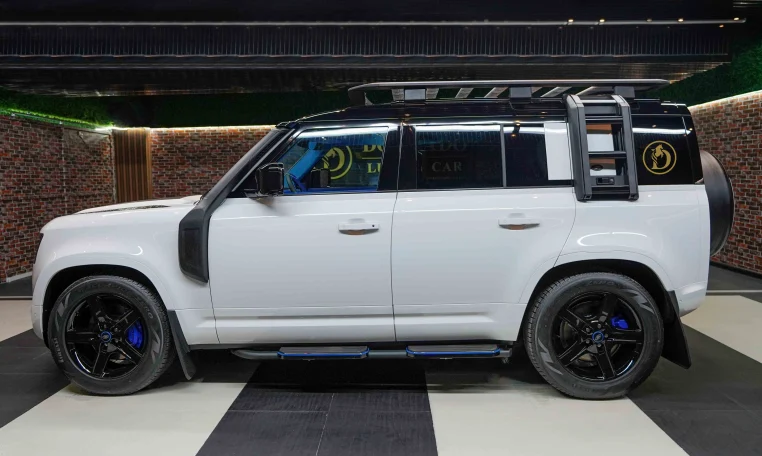Land Rover Defender 110 P400 SE in White for sale in Dubai