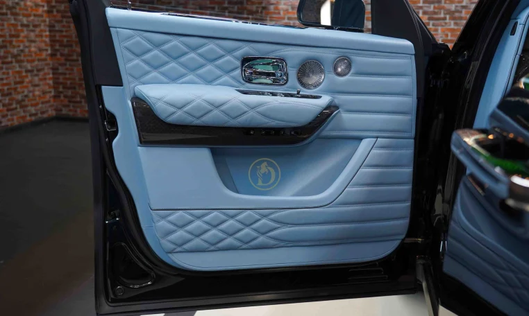 Rolls Royce Cullinan in Black Luxury Car Dealership in Dubai