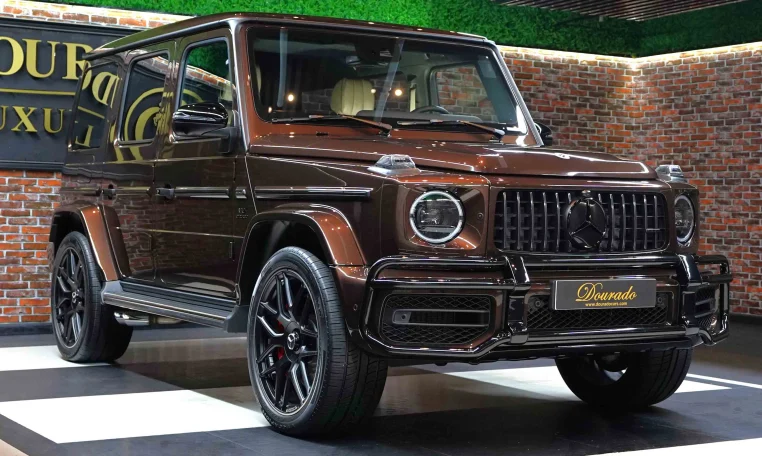 Mercedes g 63 AMG Double in Brown Car for Sale in Dubai