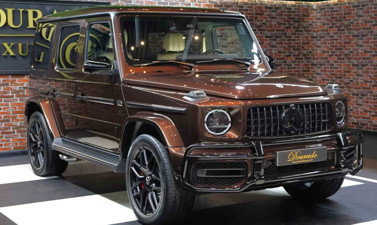 Mercedes g 63 AMG Double in Brown Super Car for Sale in Dubai