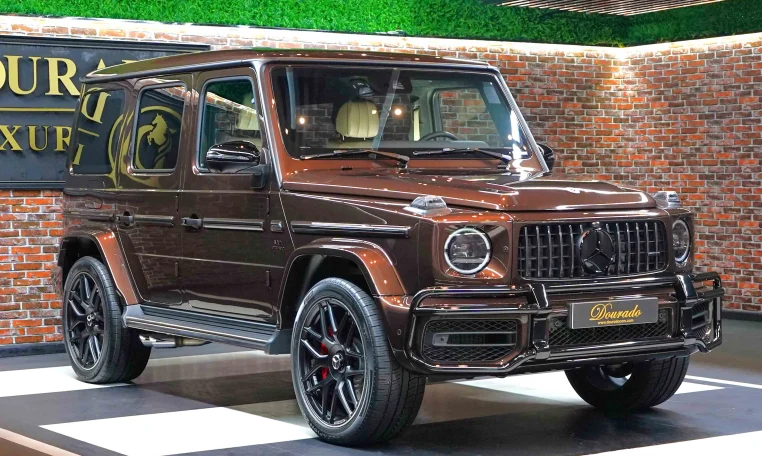 Mercedes g 63 AMG Double in Brown Luxury Car for Sale in Dubai