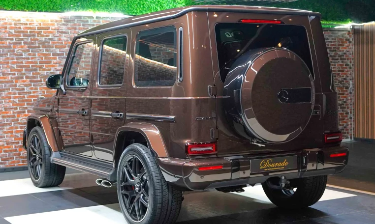 Mercedes g 63 AMG Double in Brown Dealership in Dubai UAE