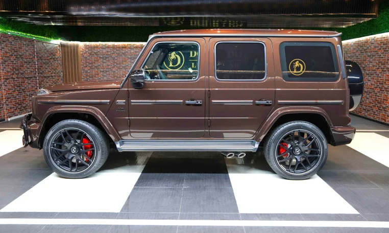 Mercedes g 63 AMG Double in Brown Super Car Dealership in UAE