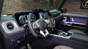 Mercedes G 63 AMG 2023 in Black Luxury Car Dealership in Dubai