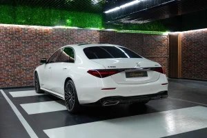 Mercedes S 500 in White Dealership in UAE