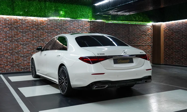Mercedes S 500 in White Dealership in UAE