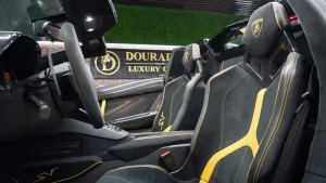 Lamborghini Aventador SV Roadster ONYX-SX Edition luxury car in Yellow