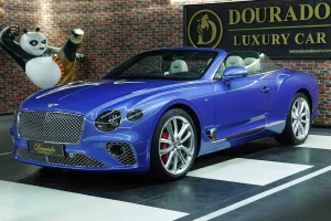 Bentley Continental GT Convertible blue Luxury car for sale in Dubai