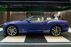 Bentley Continental GT Convertible blue Luxury Car Dealership in Dubai, UAE