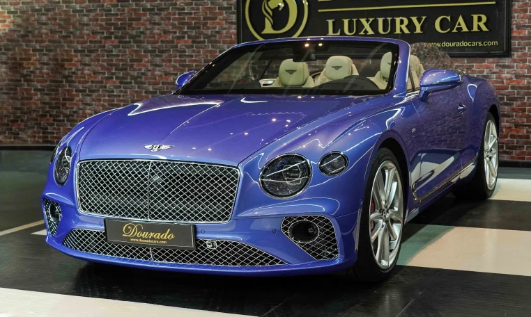 Bentley Continental GT Convertible blue Luxury Car Dealership