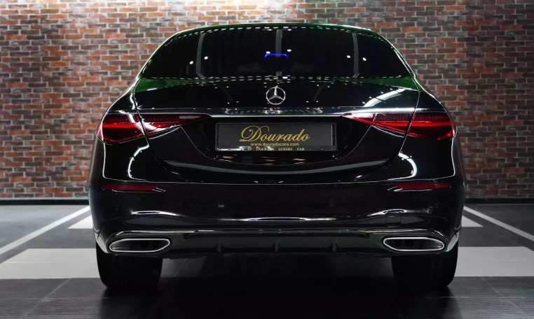 Mercedes-Benz S 580 4MATIC in Black Car Dealership in Dubai