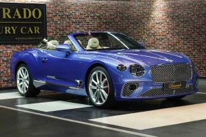 Bentley Continental GT Convertible blue Hyper Car for sale in UAE
