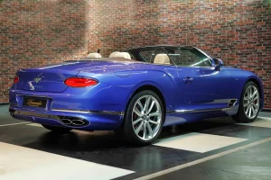 Bentley Continental GT Convertible blue Luxury Car Dubai