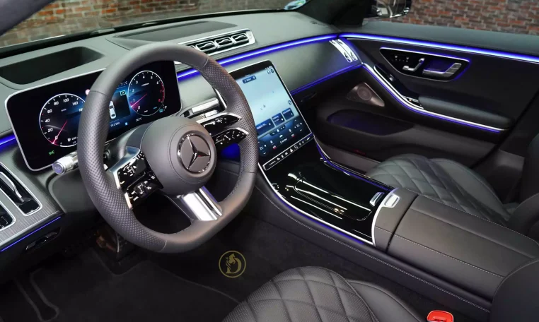 Mercedes-Benz S 580 4MATIC in Black Super Car Dealership in Dubai
