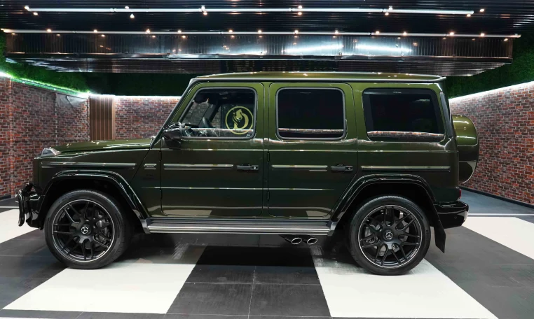 Mercedes G 63 Double Night Package in Olive Green for Sale in Dubai UAE