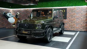 Mercedes G 63 Double Night Package in Olive Green Car for Sale in Dubai