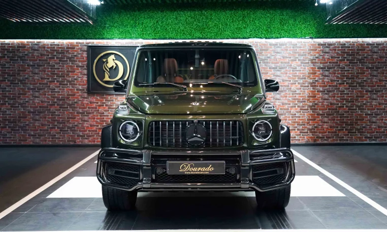 Mercedes G 63 Double Night Package in Olive Green Luxury Car for Sale in Dubai