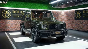 Mercedes G 63 Double Night Package in Olive Green Luxury Car for Sale in Dubai