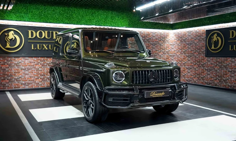 Mercedes G 63 Double Night Package in Olive Green Luxury Car for Sale in Dubai