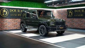 Mercedes G 63 Double Night Package in Olive Luxury Car for Sale in Dubai