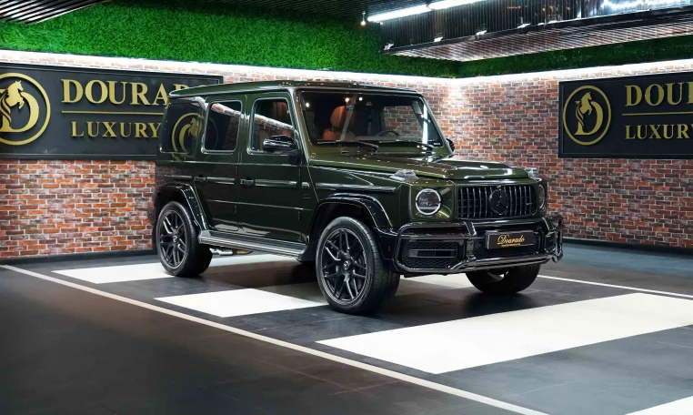 Mercedes G 63 Double Night Package in Olive Luxury Car for Sale in Dubai