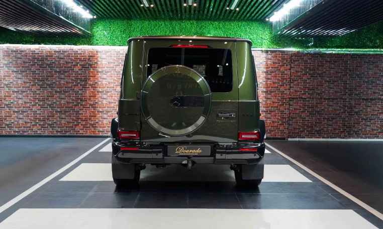 Mercedes G 63 Double Night Package in Olive Green Super Car Dealership in Dubai