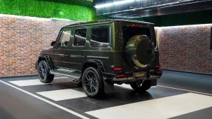 Mercedes G 63 Double Night Package in Olive Green Exotic Car Dealership in Dubai