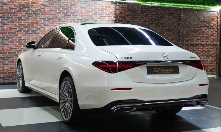 Mercedes S 580 4MATIC in White Dealership in UAE