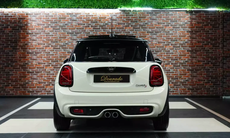 Mini Cooper S White and Brown Exterior